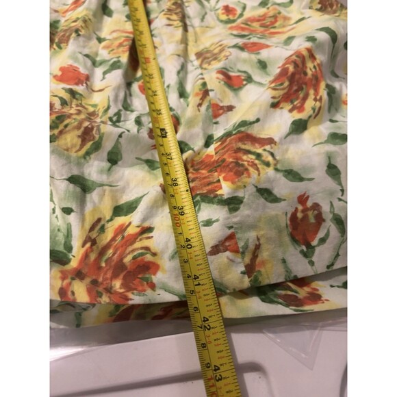 Vtg 1950s Full Skirt Day Dress tea M 50s Handmade Garden Floral MCM Party Flaw* - Picture 10 of 16